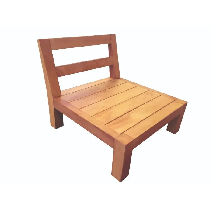 Rugkussen lounge stoel hardhout