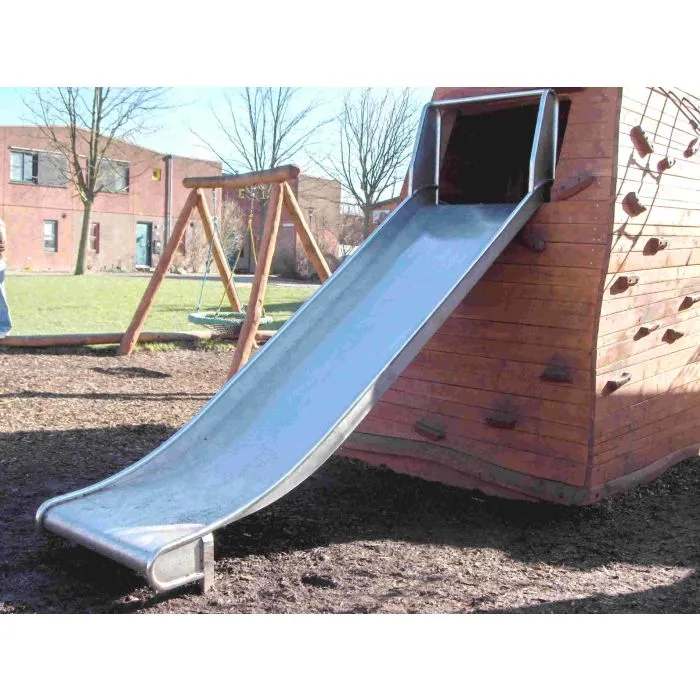 Glijbaan RVS voor speeltoestellen breed (platformhoogte 100cm)