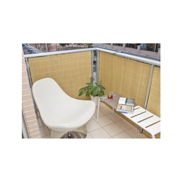 Tuinscherm balkonscherm kunststof PVC bamboe 1x5m