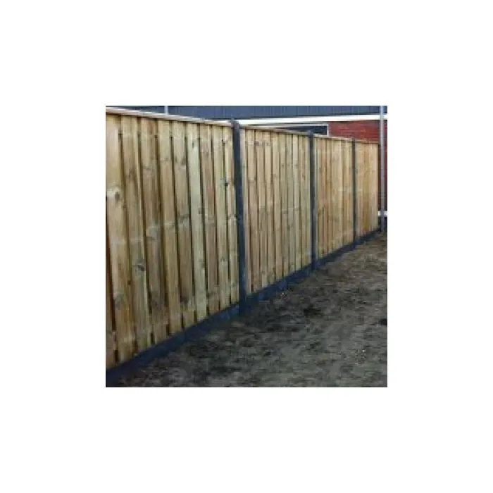 Hout met beton schutting in antraciet 200x190cm in tuin