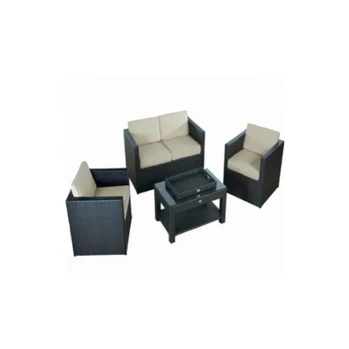 Loungeset tuinset wickerset Ambiente cappuccino