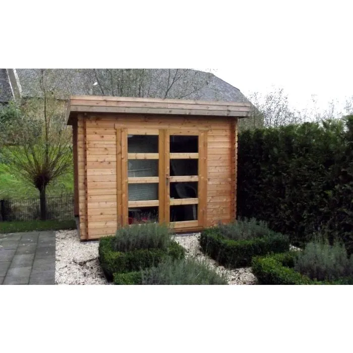 Houten tuinhuisje Modern platdak 300x250cm / 28mm
