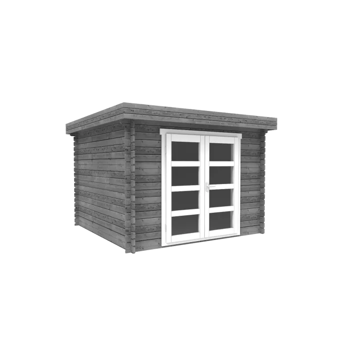 Houten tuinhuisje Modern platdak 300x250cm / 28mm