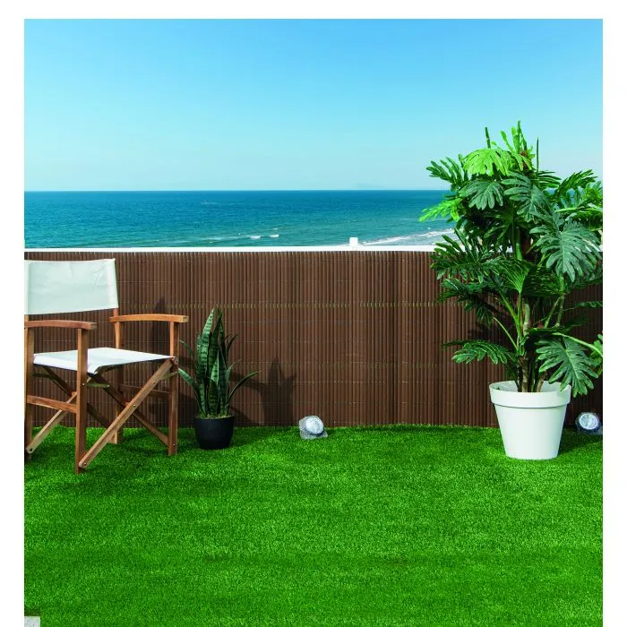 Tuinscherm PVC tuinafscheiding bruin 2x3m