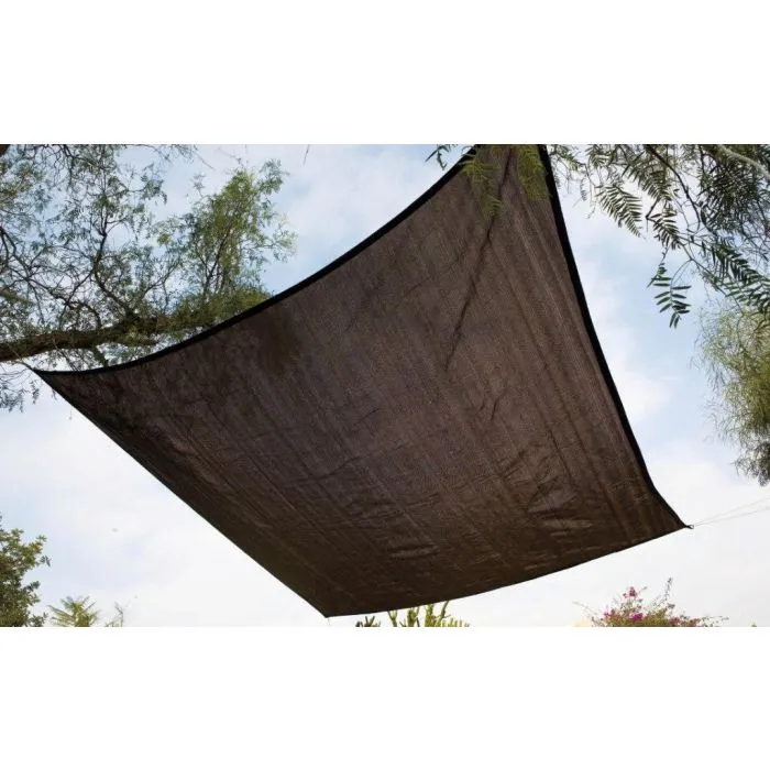 Zonnezeil zonnedoek schaduwdoek zichtdoek vierkant donkergroen 3,60x3,60mtr