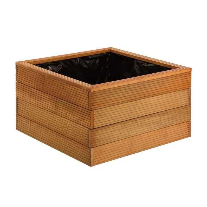 Houten bloembakken plantenbakken hardhout 90x90x75cm