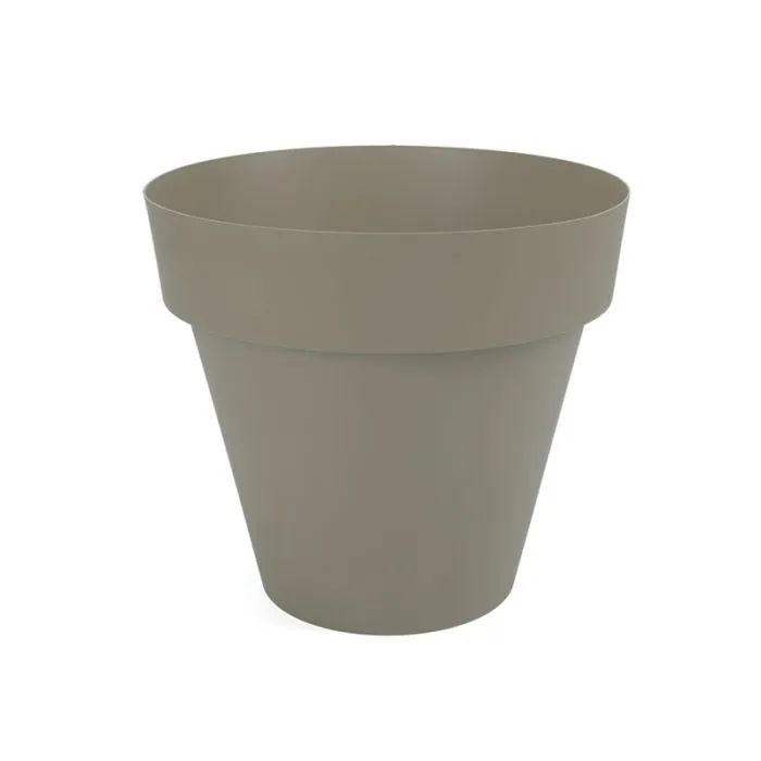 CASARIA® 2x Bloempot Geribbeld Rond Kunststof Incl. Inzetpot Tuin Terras Plantenbak Bloembak Grijs 2706671006
