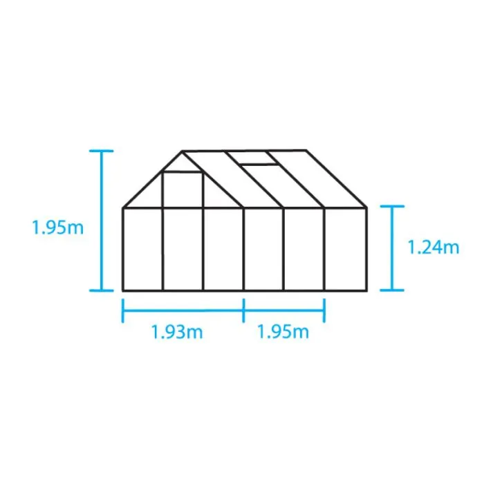 Tuinkas hobbykas kweekkas kas 193x195x195cm (3,8m2)