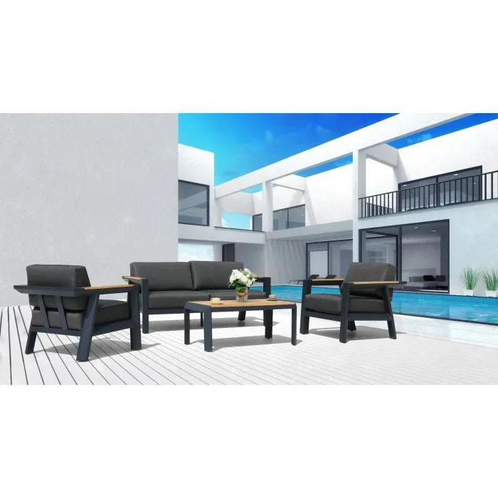 Aluminium loungeset Alexia I 4 personen
