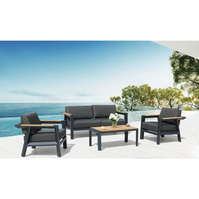 Aluminium loungeset Alexia I 4 personen