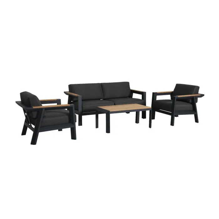 Aluminium loungeset Alexia I 4 personen