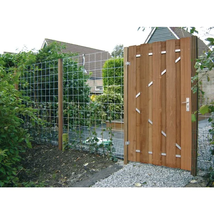 Hardhouten tuinpoort op poortframe Bangkirai compleet 180x100cm