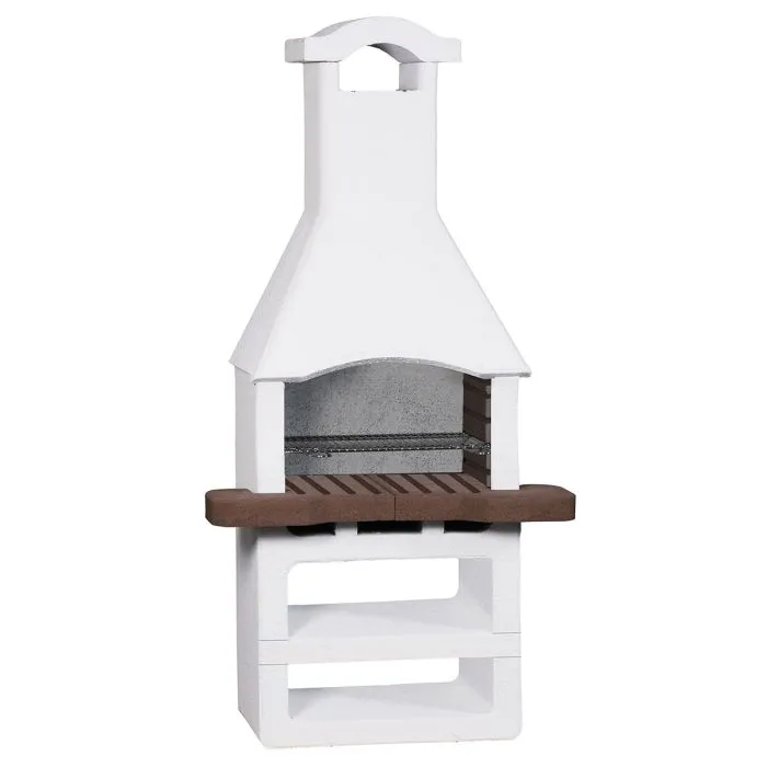 Betonnen barbecue nr.10 (185x85x50cm/280kg) wit