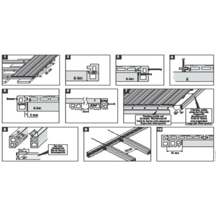 Composiet vlonderplank bevestigingsclips (per 100st)