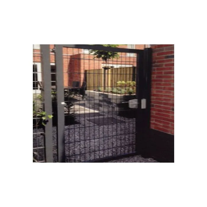 Tuinpoort dubbelstaafmatten gepoedercoat 203cm hoog en 100cm breed