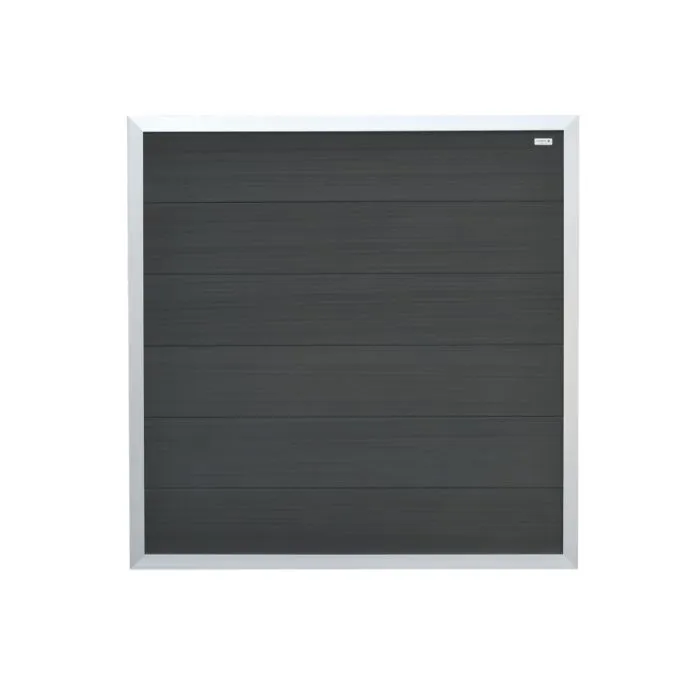 Tuinscherm antraciet schutting composiet 180x180cm