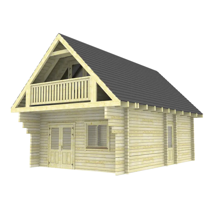 Houten huis blokhut lodge chalet Stavanger 5,20x7,80m (94mm)