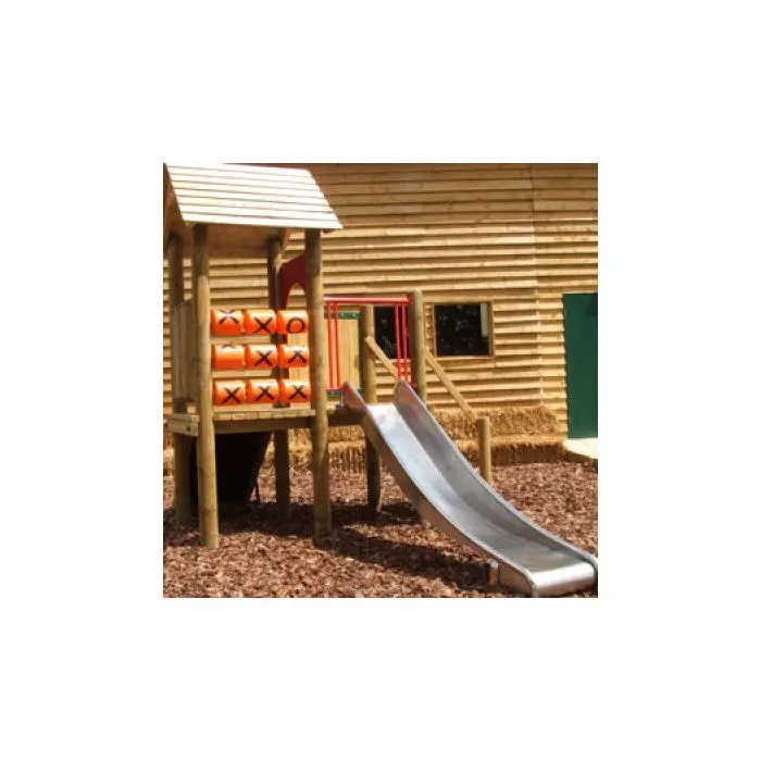 Glijbaan rvs speeltoestellen laag (platformhoogte 200cm)