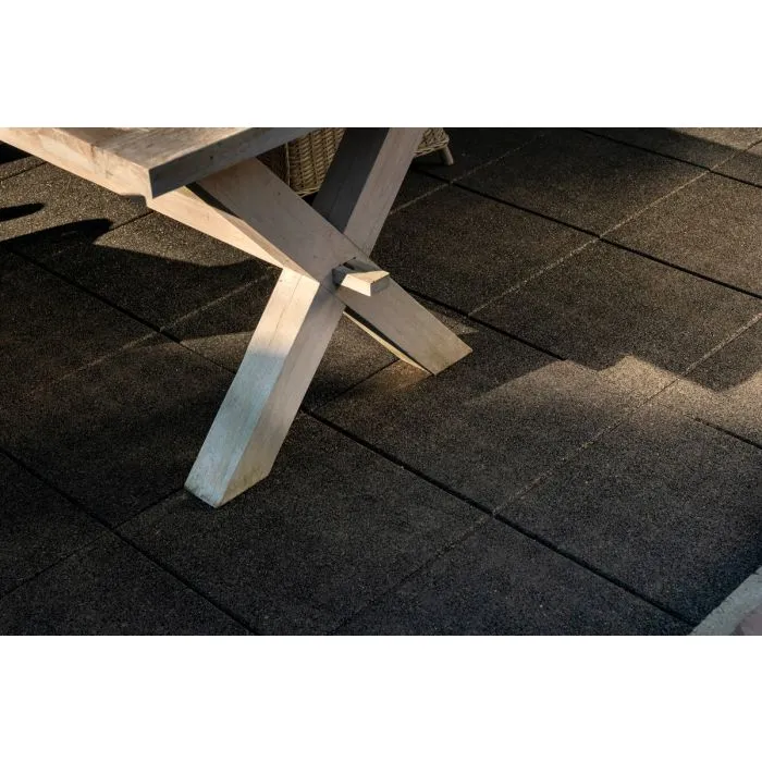 Rubberen tegels zwart 500x500x25mm prijs per m2