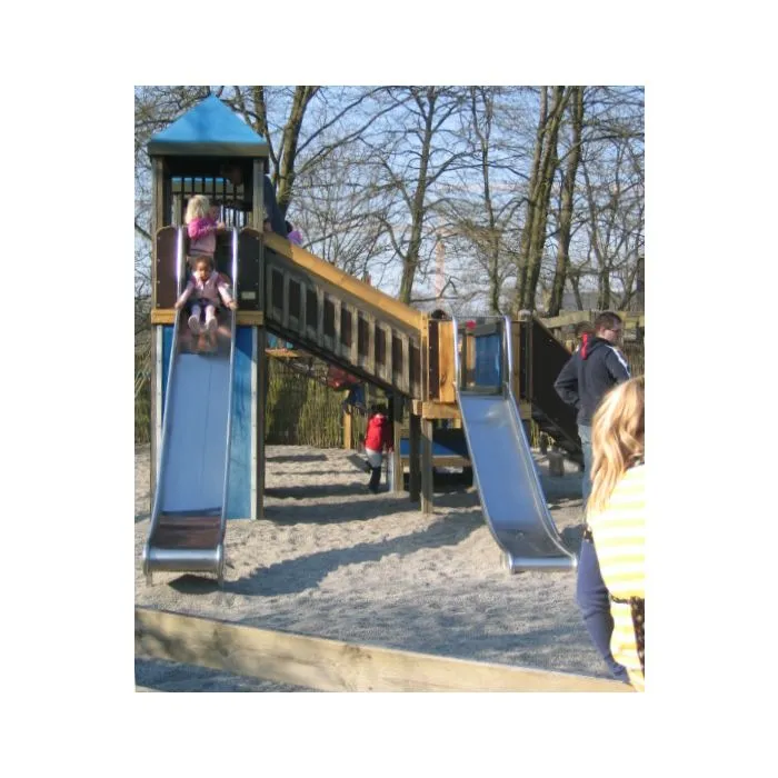 Glijbaan RVS voor speeltoestellen breed (platformhoogte 100cm)