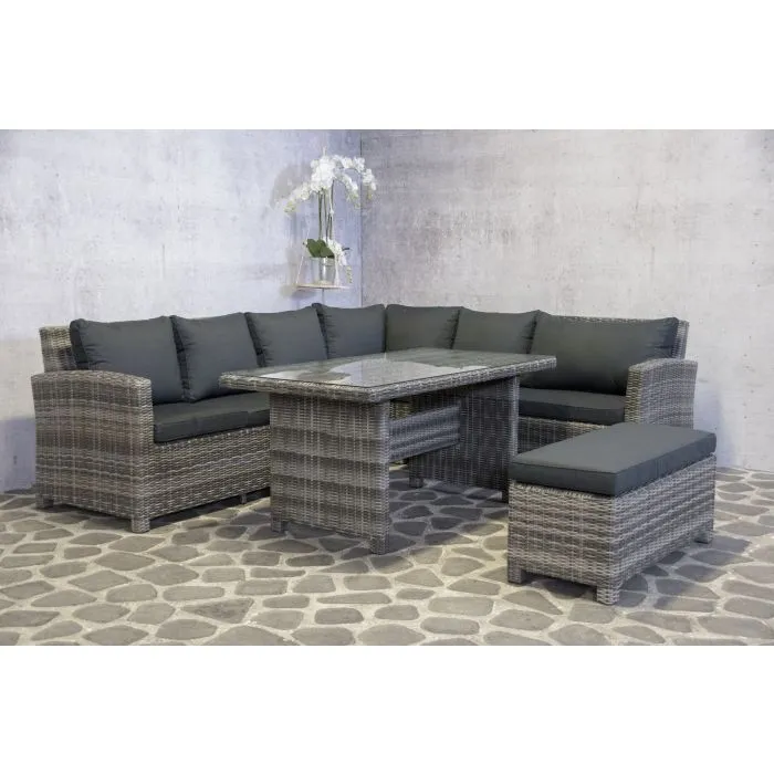 Aluminium loungeset Parma 8 personen