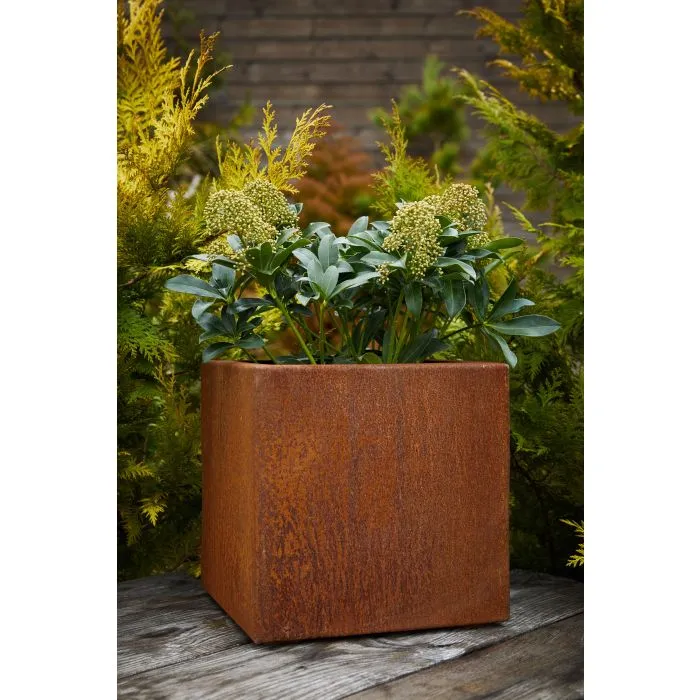 Cortenstaal plantenbak bloembak pilaar 37x37x100cm