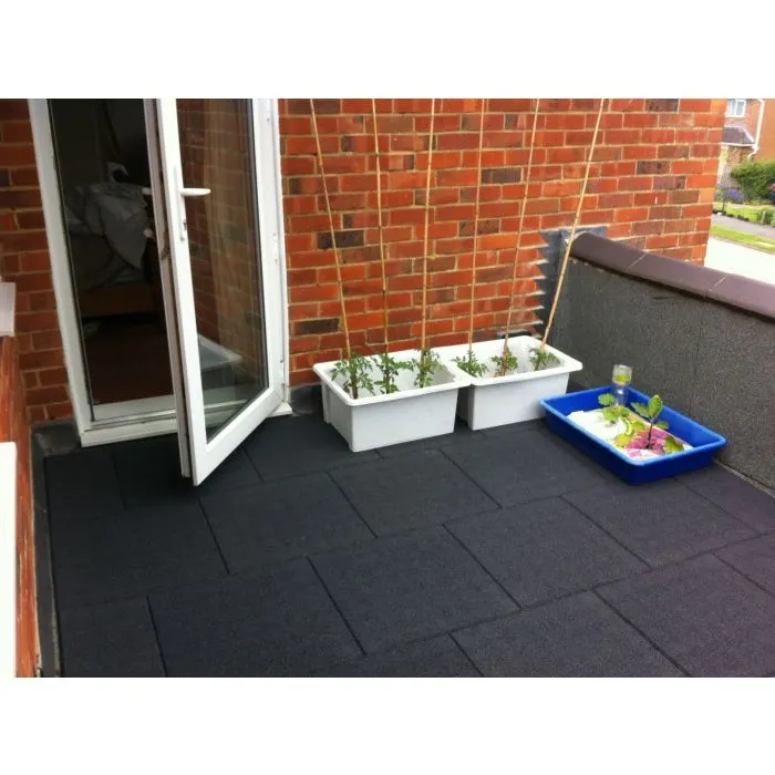 Rubberen tegels groen 500x500x65mm prijs per m2