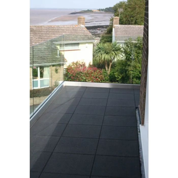 Rubberen tegels groen 500x500x65mm prijs per m2