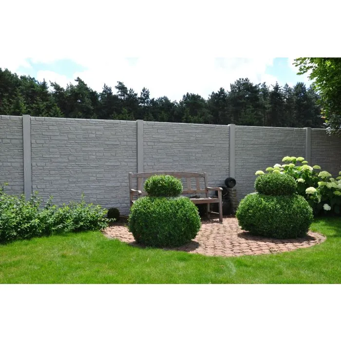 Beton schutting Rusticastone dubbelzijdig 200x200cm