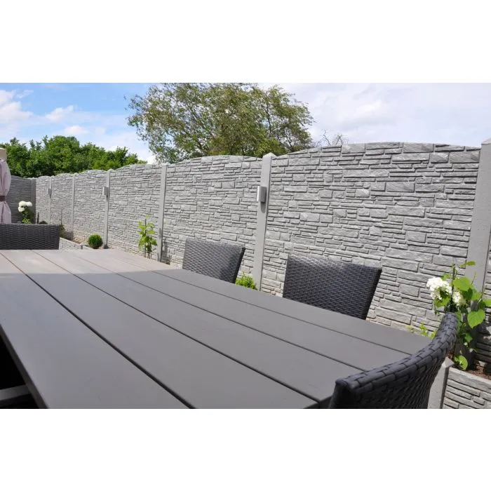 Beton schutting Rusticastone dubbelzijdig 200x200cm