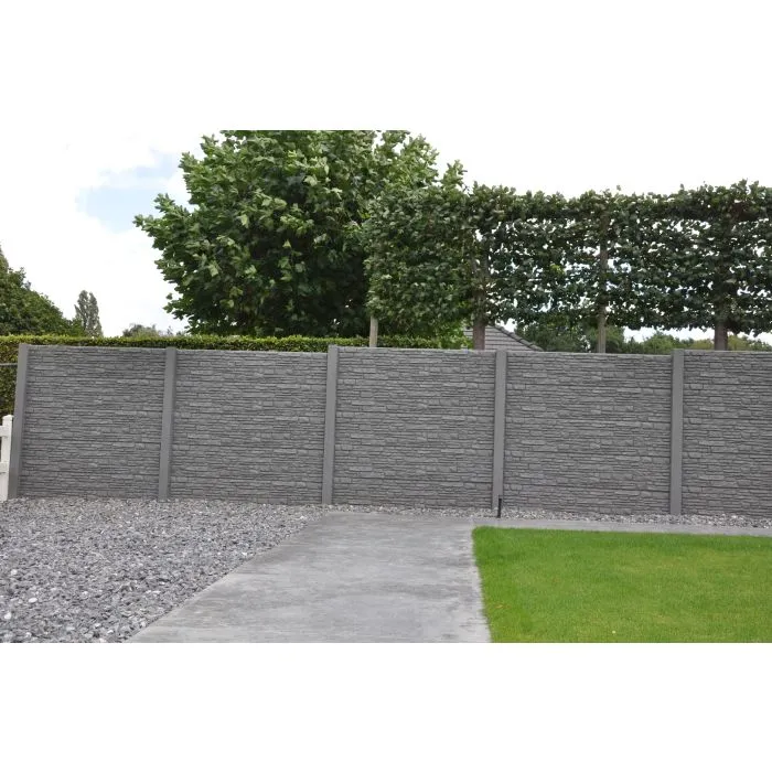 Beton schutting Rusticastone dubbelzijdig 200x200cm