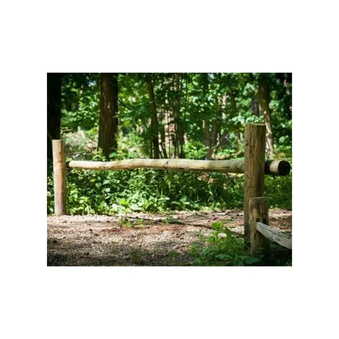 Slagboom ligger kastanjehout 400cm