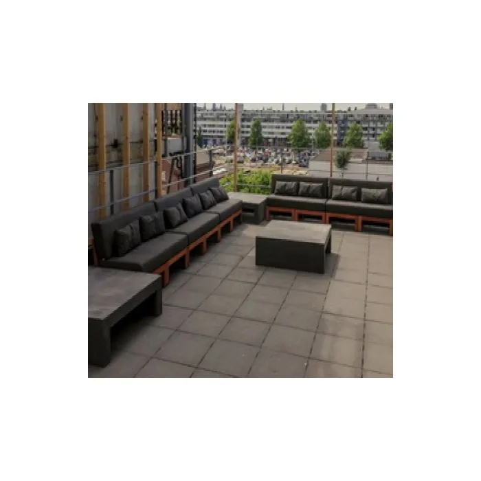 Rugkussen lounge stoel hardhout