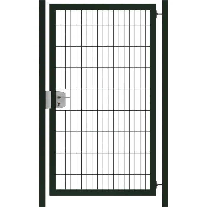 Tuinpoort dubbelstaafmatten gepoedercoat 203cm hoog en 100cm breed