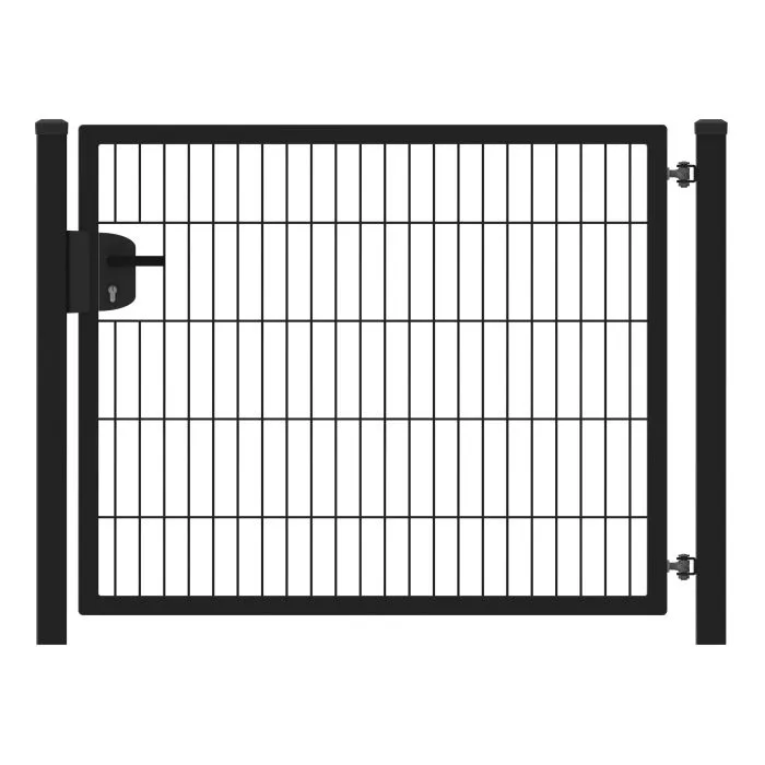 Tuinpoort dubbelstaafmatten gepoedercoat 203cm hoog en 100cm breed