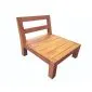 Rugkussen lounge stoel hardhout
