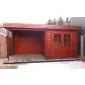 Houten tuinhuisje blokhut Gatwick platdak 500x250cm