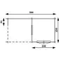 Houten tuinhuisje blokhut Gatwick platdak 500x250cm
