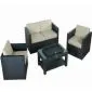 Loungeset tuinset wickerset Ambiente cappuccino