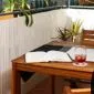 Tuinscherm tuinafscheiding balkonscherm kunststof PVC wit 1x5m