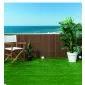 Tuinscherm PVC tuinafscheiding bruin 2x3m