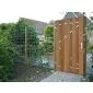 Hardhouten tuinpoort op poortframe Bangkirai compleet 180x100cm