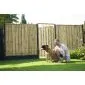 Schutting tuinscherm zichtdicht 21 planks 180x180cm RVS