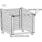 Kliko ombouw container ombouw klikoberging klikokast containerberging enkel dichte achterkant 75x125x90cm