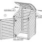 Kliko ombouw container ombouw klikoberging klikokast containerberging enkel dichte achterkant 75x125x90cm