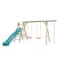 Houten speeltoestel schommel Nora compleet met glijbaan 450x375x220cm