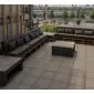 Rugkussen lounge stoel hardhout