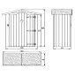 Tuinkast tuinberging opbergkast grenen 205x120x65cm